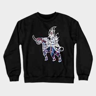 Thai Mythological Figure Riding An Elephant Crewneck Sweatshirt